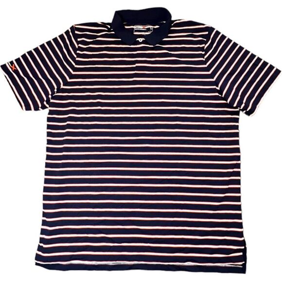 RLX Ralph Lauren Performance Polo Size Large blue/orange/white Golf - Picture 1 of 10